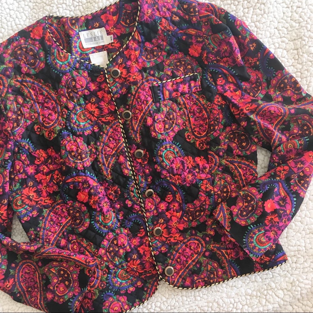 [vintage] Quilted paisley print jacket